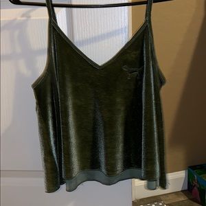 Green velvet from PINK tank top.